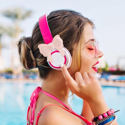 Silicone Pink Bow Headphone Decor Accessories Gift for Gamer in Kuwait