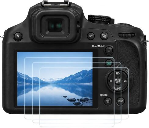 Model-Specific Custom Fit for Panasonic Lumix FZ80 FZ80D FZ82 FZ82D FZ85 FZ85D ZS70 TZ85 TZ90 TZ95 Camera Screen Protector – 3-Pack, 0.3mm 9H Tempered Glass, Edge-to-Edge, Crystal Clear, Bubble-Free in Kuwait