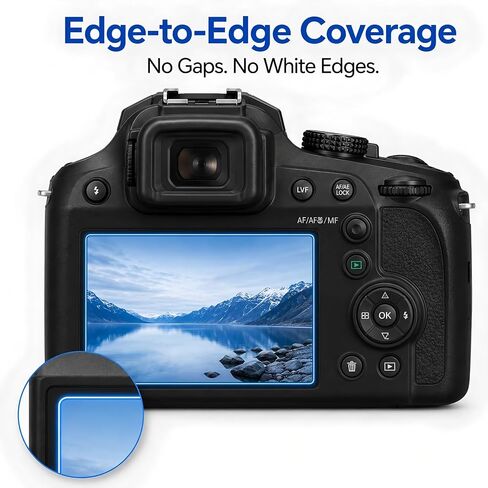 Model-Specific Custom Fit for Panasonic Lumix FZ80 FZ80D FZ82 FZ82D FZ85 FZ85D ZS70 TZ85 TZ90 TZ95 Camera Screen Protector – 3-Pack, 0.3mm 9H Tempered Glass, Edge-to-Edge, Crystal Clear, Bubble-Free in Kuwait