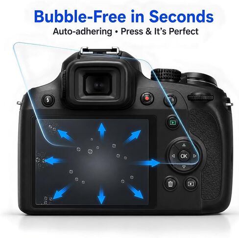 Model-Specific Custom Fit for Panasonic Lumix FZ80 FZ80D FZ82 FZ82D FZ85 FZ85D ZS70 TZ85 TZ90 TZ95 Camera Screen Protector – 3-Pack, 0.3mm 9H Tempered Glass, Edge-to-Edge, Crystal Clear, Bubble-Free in Kuwait