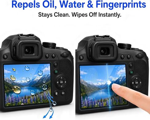 Model-Specific Custom Fit for Panasonic Lumix FZ80 FZ80D FZ82 FZ82D FZ85 FZ85D ZS70 TZ85 TZ90 TZ95 Camera Screen Protector – 3-Pack, 0.3mm 9H Tempered Glass, Edge-to-Edge, Crystal Clear, Bubble-Free in Kuwait