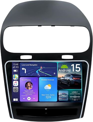 [4Core 64G ROM] Car Radio for Dodge Journey 2011-2019: 9" 1280x800 HD Touchscreen Stereo with Wireless Carplay Android Auto GPS Navigation Bluetooth 5G WiFi FM RDS DSP EQ SWC, Free Backup Camera in Kuwait