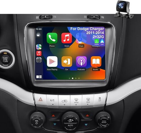 5GWifi Upgrade Car Radio for Dodge Charger 2011-2014, Journey 2011-2020, Chrysler 300 300C 2011-2014, Head Unit Touch Screen Stereo Wireless Carplay Android Auto GPS FM Camera (Only Fit 8.4in Screen) in Kuwait
