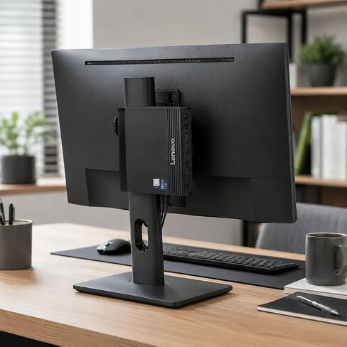 Lenovo mini Desktop Computer, Intel N100 CPU, Intel UHD Graphics, 16GB DDR5 RAM, 128GB PCIe SSD, Wins 11, Wi-Fi 6, Bluetooth, HDMI, DisplayPort, RJ-45, USB, Wired KB & Mouse, for Personal & Business in Kuwait