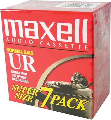 Maxell 108575 Optimally Designed for Voice Recording Brick Packs with Low Noise Surface - 90 Minute Audio Cassettes, 7 Tapes Per Pack [New Improved Version] in Kuwait