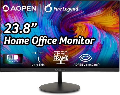 AOPEN by Acer 24SA2Y bi 23.8" Full HD (1920 x 1080) VA-Monitor | Ultra-Thin with ZeroFrame | Home or Office | AMD FreeSync | Up to 75Hz | 1ms-TVR | Ports: 1 x HDMI 1.4 & 1 x VGA (HDMI Cable Included) in Kuwait