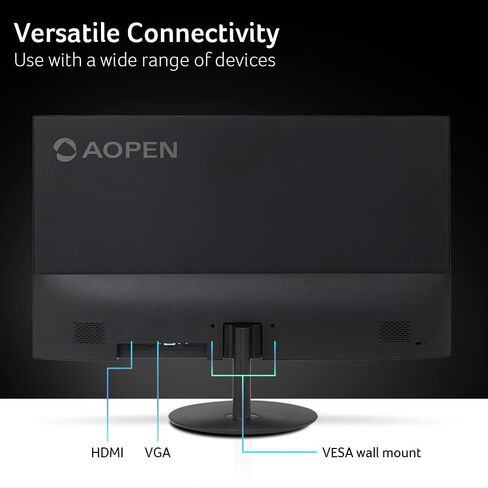 AOPEN by Acer 24SA2Y bi 23.8" Full HD (1920 x 1080) VA-Monitor | Ultra-Thin with ZeroFrame | Home or Office | AMD FreeSync | Up to 75Hz | 1ms-TVR | Ports: 1 x HDMI 1.4 & 1 x VGA (HDMI Cable Included) in Kuwait