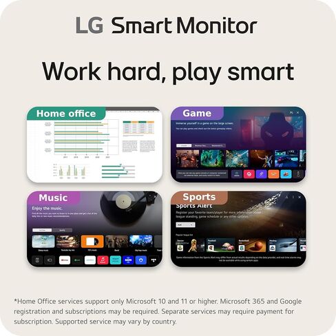 LG 32SR50F-G Smart Monitor 32-Inch FHD (1920x1080) IPS Display, webOS 23, HDR 10, x2 Built-in Speakers, AirPlay 2, Screen Share, Bluetooth, ThinQ App, Remote Control, Green in Kuwait