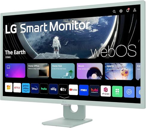 LG 32SR50F-G Smart Monitor 32-Inch FHD (1920x1080) IPS Display, webOS 23, HDR 10, x2 Built-in Speakers, AirPlay 2, Screen Share, Bluetooth, ThinQ App, Remote Control, Green in Kuwait