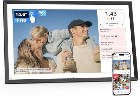 FRAMEO 8" Digital Picture Frame, Touchscreen Small Display, 16GB in Kuwait