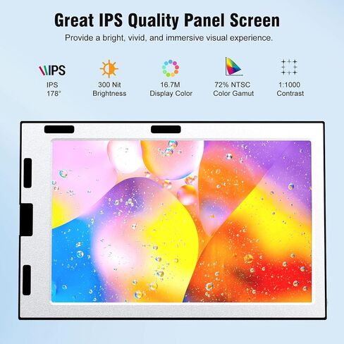 KEFEYA Laptop Screen Extender for 11"-17" Laptop, Upgraded 360° Rotation Triple Monitor for Laptop- 10.1" Portable Screen Extender Full IPS - HDMI/USB-A/Type-C Plug & Play for Wins/Mac/Chrome in Kuwait