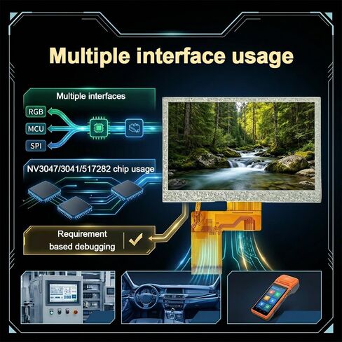 4.3 Inch TFT LCD Display Module, 480x272 TFT Touch Screen for RGB MCU SPI in Kuwait