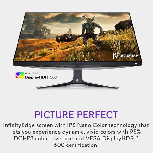 Alienware 27" 280Hz QHD Gaming Monitor | Fast IPS Nano Color, 1ms GtG, G-Sync Compatible, FreeSync Premium Pro, VESA HDR600, 95% DCI-P3, Height/Tilt/Swivel/Pivot Stand in Kuwait