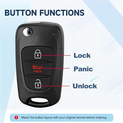 Smart Key Fob Remote for Kia Soul 2010 2011 2012 2013 Car Keyless Entry NYOSEKSAM11ATX(AMFL) 95430-2K250 315MHz 46 TQ8-RKE-3F02 486607-3000 in Kuwait