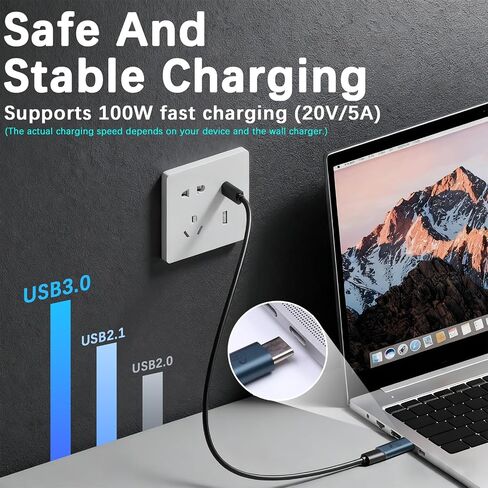 Duttek USB C to USB C Data Blocker, for Charge Only, Digital Security Protector with Male to Female, Anti Hacking Device Ports for Secure Charging Data Protection, 2 Pack-Blue in Kuwait