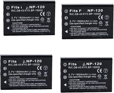 NP-120 1800mAH 3.7V Camera Battery - Compatible with Fuji M603 MX4 MX500 F10 F11(1battery) in Kuwait