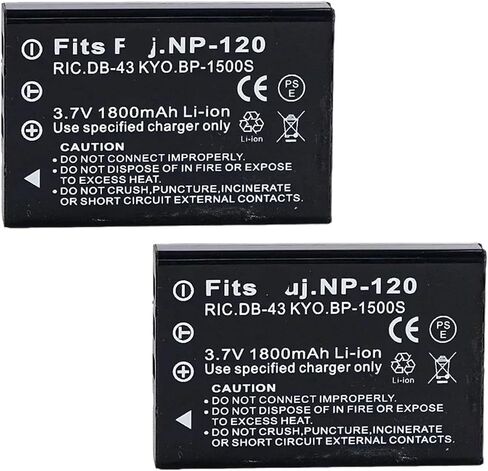 NP-120 1800mAH 3.7V Camera Battery - Compatible with Fuji M603 MX4 MX500 F10 F11(1battery) in Saudi Arabia