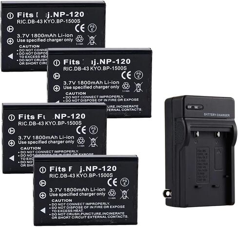 NP-120 1800mAH 3.7V Camera Battery - Compatible with Fuji M603 MX4 MX500 F10 F11(1battery) in Saudi Arabia