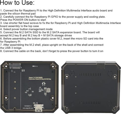 M.2 Expansion Board Case for 4B, USB 3.0 to SSD Enclosure in Kuwait