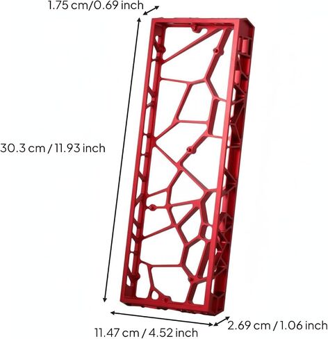 Aluminum Keyboard Case Skeleton Frame Housing Shell Chassis for 60 Percent Mechanical Board with Detachable USB and Smooth Texture Suitable for Gaming Office Home Setup, Red in Kuwait