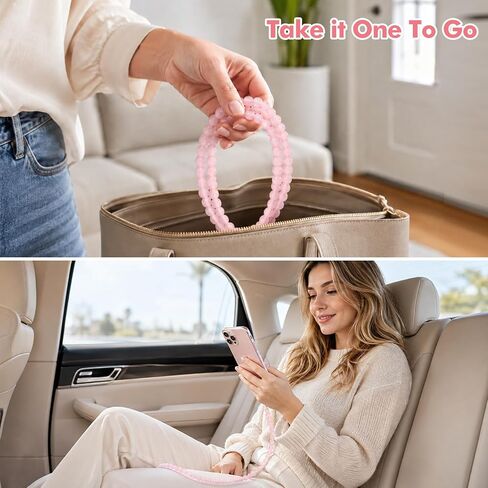 Aolcev 4 in 1 USB C Cable Multi Beaded for iPhone Charger Cord 3.3FT Pink in Kuwait