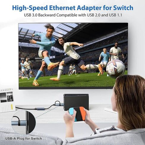 USB Ethernet Adapter USB 3.0 & USB-C Aluminum Body 1000 Mbps LAN in Kuwait