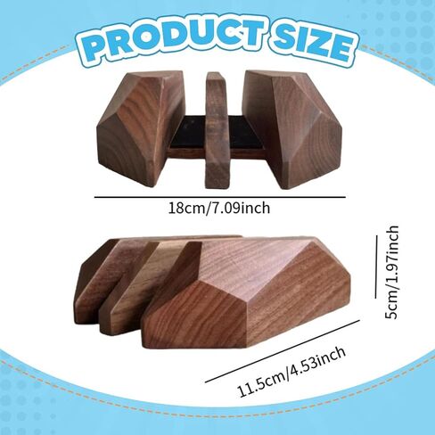 2 Slot Wooden Laptop Stand Upright Desk Organizer in Kuwait