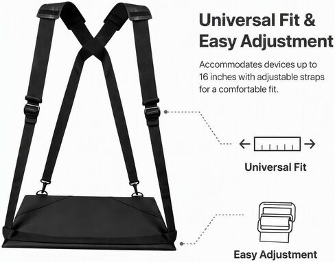 Wearable Laptop Stand with Adjustable Strap for Tablets and 16-Inch Laptops in Kuwait
