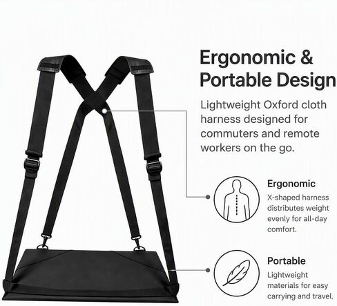 Wearable Laptop Stand with Adjustable Strap for Tablets and 16-Inch Laptops in Kuwait