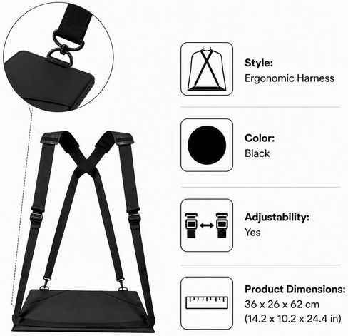 Wearable Laptop Stand with Adjustable Strap for Tablets and 16-Inch Laptops in Kuwait