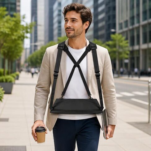 Wearable Laptop Stand with Adjustable Strap for Tablets and 16-Inch Laptops in Kuwait