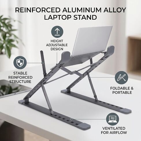 Laptop Stand Non Slip Ventilated Holder for Desktop in Kuwait