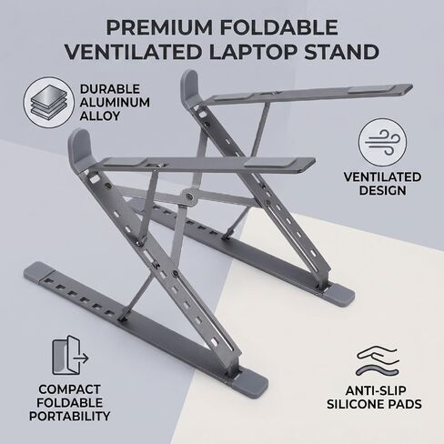Laptop Stand Non Slip Ventilated Holder for Desktop in Kuwait