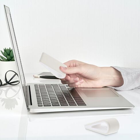 Kisangel 2pcs White Adjustable Laptop Stand with Stable Plastic Support in Kuwait