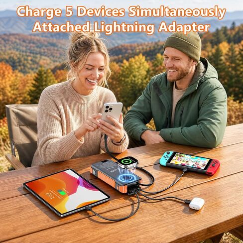 Solar Power Bank 20000mAh, Portable Wireless Charger for Watch Phone AirPod in Saudi Arabia