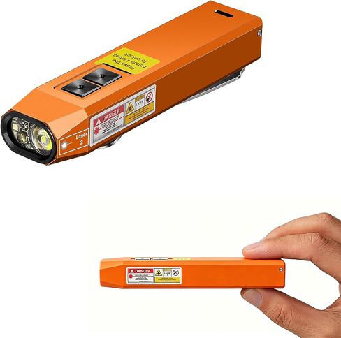 Rechargeable EDC Flashlight USB C with White Light, UV and Green Beam 1000 Lumens Portable Flat Flashlight,Programming dimming，for Night Duty, Emergency Repair Brown in Kuwait