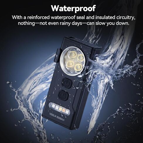 ELUTENG Hat Lights Clip on 1000 Lumens Waterproof EDC Flashlight Rechargeable USBC-Charging Magnetic Flashlight for Outdoor, Car Repairing, Running, Emergency in Kuwait