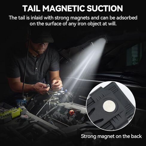 ELUTENG Hat Lights Clip on 1000 Lumens Waterproof EDC Flashlight Rechargeable USBC-Charging Magnetic Flashlight for Outdoor, Car Repairing, Running, Emergency in Kuwait