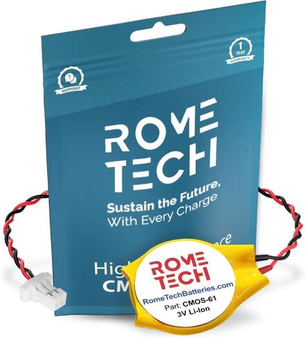 Rome Tech CR2016 CMOS Battery for Lenovo ThinkPad A285 (Type 20MW, 20MX) in Kuwait
