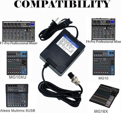 AC 17V x2 Mixer Power Supply for Yamaha MG10XU 3-Pin Adapter in Kuwait