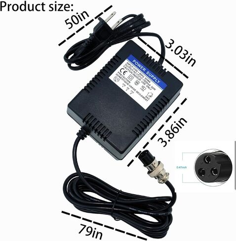 AC 17V x2 Mixer Power Supply for Yamaha MG10XU 3-Pin Adapter in Kuwait