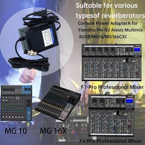 AC 17V x2 Mixer Power Supply for Yamaha MG10XU 3-Pin Adapter in Kuwait