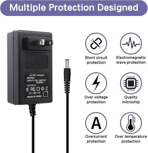 Power Adapter 12V-3A AC/DC Power Cord Genuine Parts Made for Sceptre Monitor C248W-1920RN E205W-16003R E225W-19203R E248W-19203R E248B-FPT168 E275B-FPT165 E275W-FPT E275W-19203R Series in Kuwait