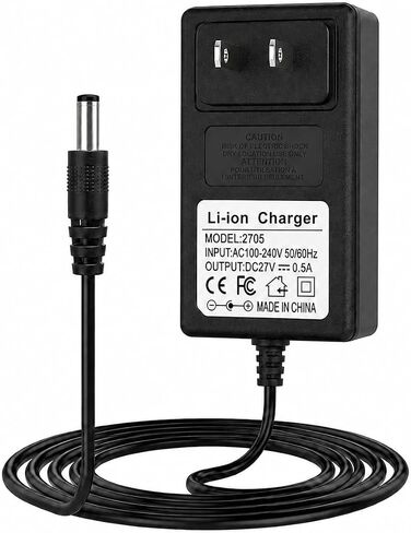 27V Vacuum Charger Power Cord AC Adapter Fit for 22.2V Battery Cordless Stick Vacuum Cleaner for WLUPEL Hero 8 Wowgo S108 Oraimo OSV-102 EICOBOT A10 Ganiza V20 in Kuwait
