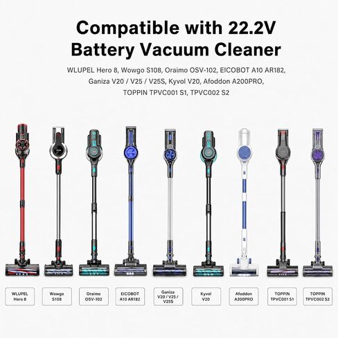 27V Vacuum Charger Power Cord AC Adapter Fit for 22.2V Battery Cordless Stick Vacuum Cleaner for WLUPEL Hero 8 Wowgo S108 Oraimo OSV-102 EICOBOT A10 Ganiza V20 in Kuwait