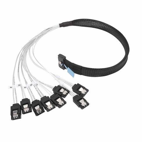Keenso MCIO 8i to 8xSATA3.0 Cable, High Speed 19.7 Inch in Kuwait