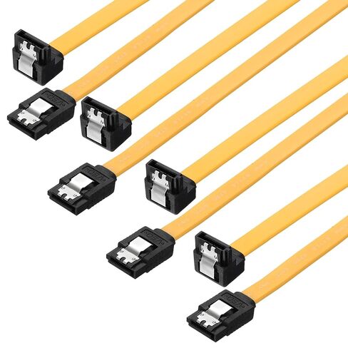 PATIKIL 100cm SATA 3.0 Data Cable, 4 Pack 6Gbps Left Angled 90° Connector in Kuwait