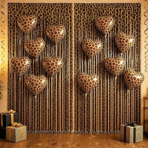 14 Pcs Cheetah Print Party Decorations Set, Cheetah Birthday Decorations in Kuwait