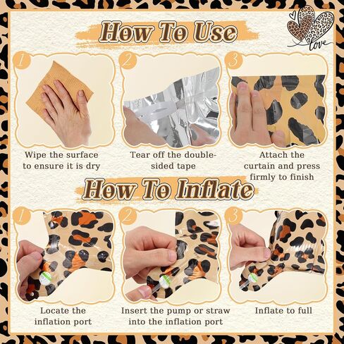 14 Pcs Cheetah Print Party Decorations Set, Cheetah Birthday Decorations in Kuwait