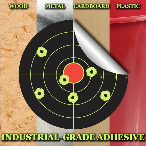 Splatterburst Targets - Roll of (200) 4 Inch Stick & Splatter Self Adhesive Shooting Target Stickers - Gun - Rifle - Pistol - Airsoft - BB Gun - Pellet Gun - Air Rifle - Made in USA in Kuwait
